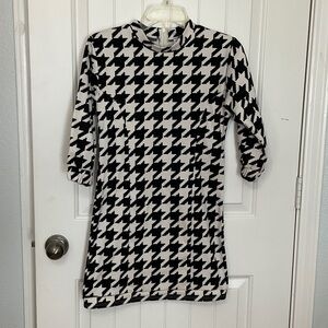 Wonder Nation Black and White Houndstooth Dress